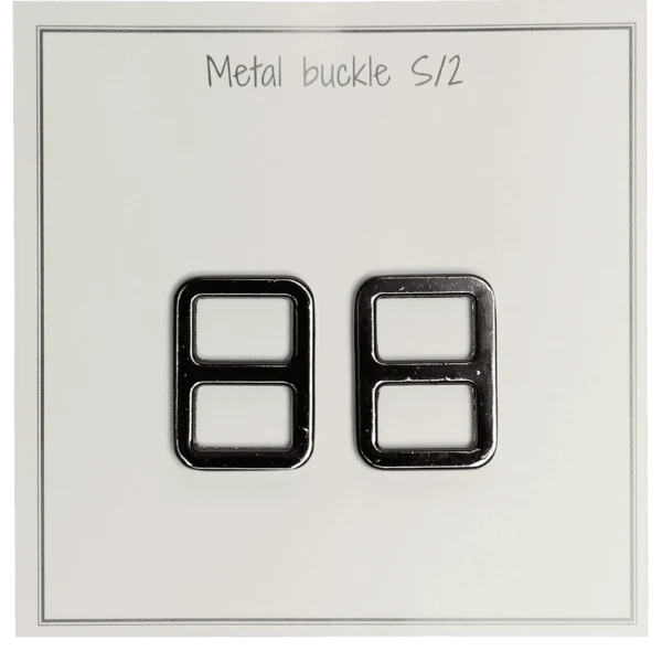 Go Handmade Metal Buckle 25 x 19 mm, Dark gray