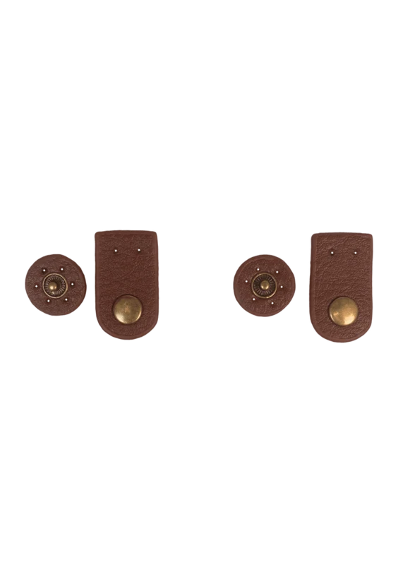 Go Handmade Bag closure with press stud: Brown/bronze