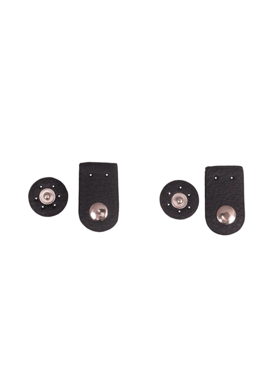 Go Handmade Bag closure with press stud: Black/silver