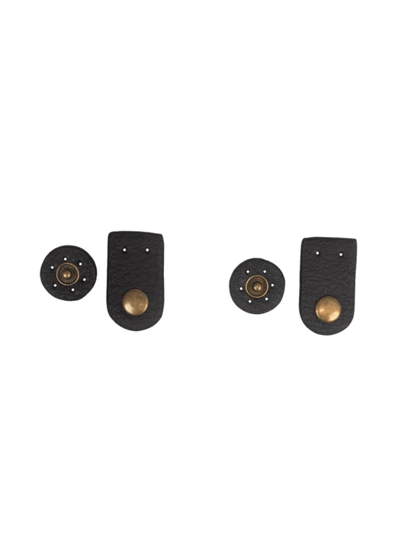 Go Handmade Bag closure with press stud: Black/bronze