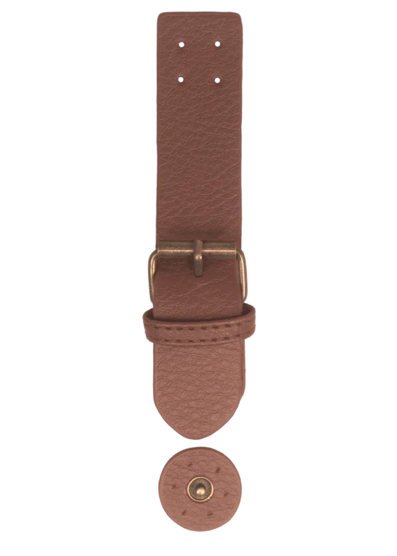 Go Handmade Clasp with press stud: Brown/bronze