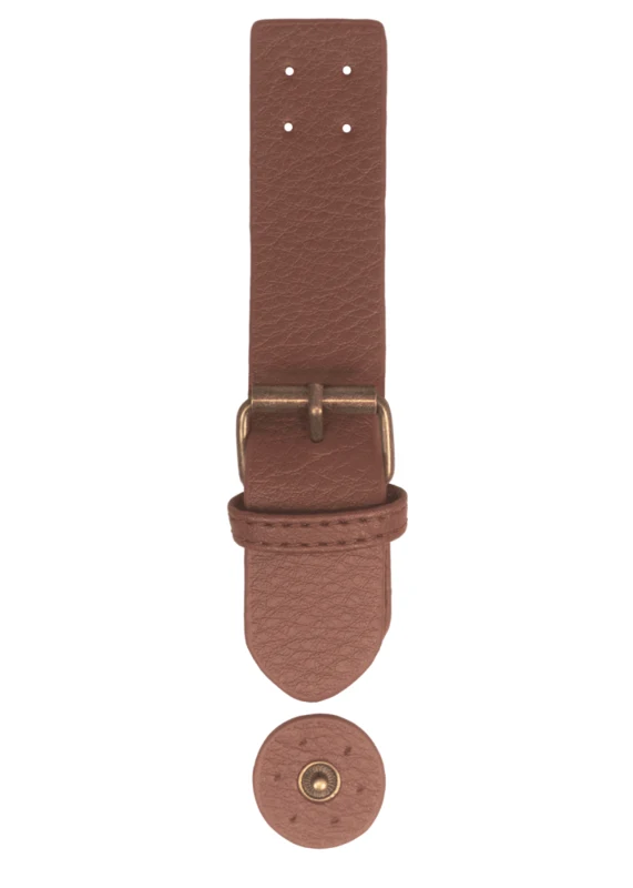 Go Handmade Clasp with press stud: Brown/bronze