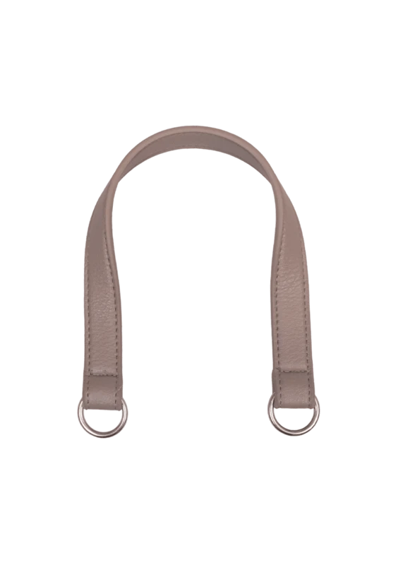 Go Handmade Bag Handle with O-ring: Beige/silver