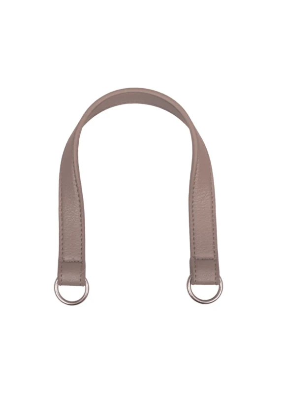 Go Handmade Bag Handle with O-ring: Beige/silver