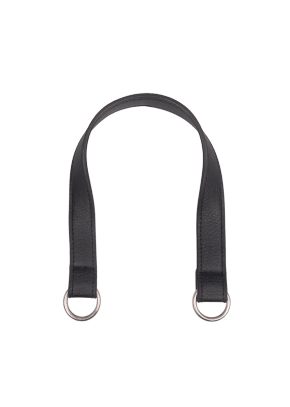 Go Handmade Bag Handle with O-ring: Black/silver