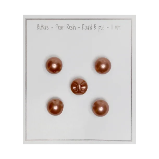 Go Handmade Pearl buttons: Round, Pastel brown