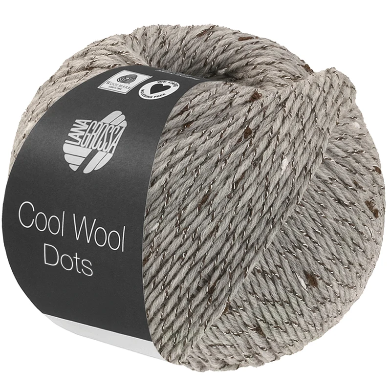 Lana Grossa Cool Wool Dots 09 Light gray