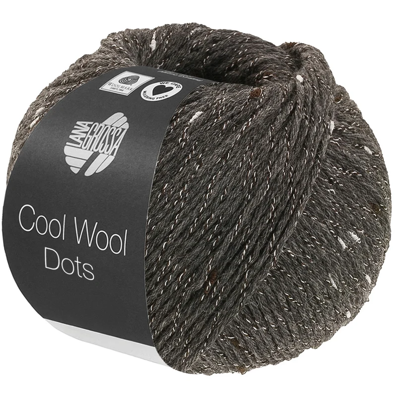 Lana Grossa Cool Wool Dots 10 Dark gray