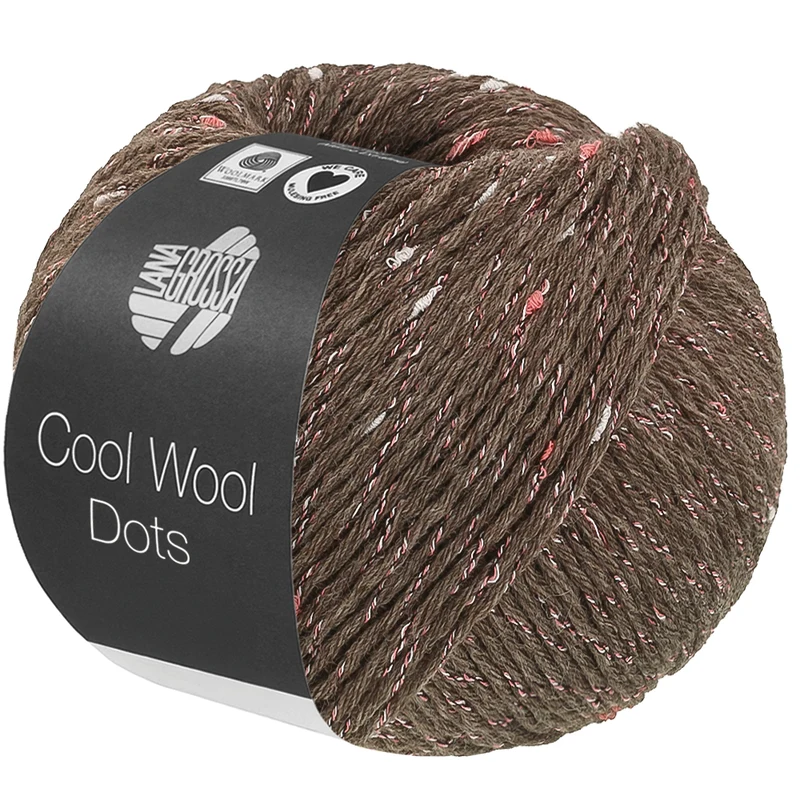Lana Grossa Cool Wool Dots 11 Gray brown