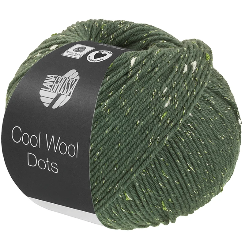 Lana Grossa Cool Wool Dots 08 Gray green