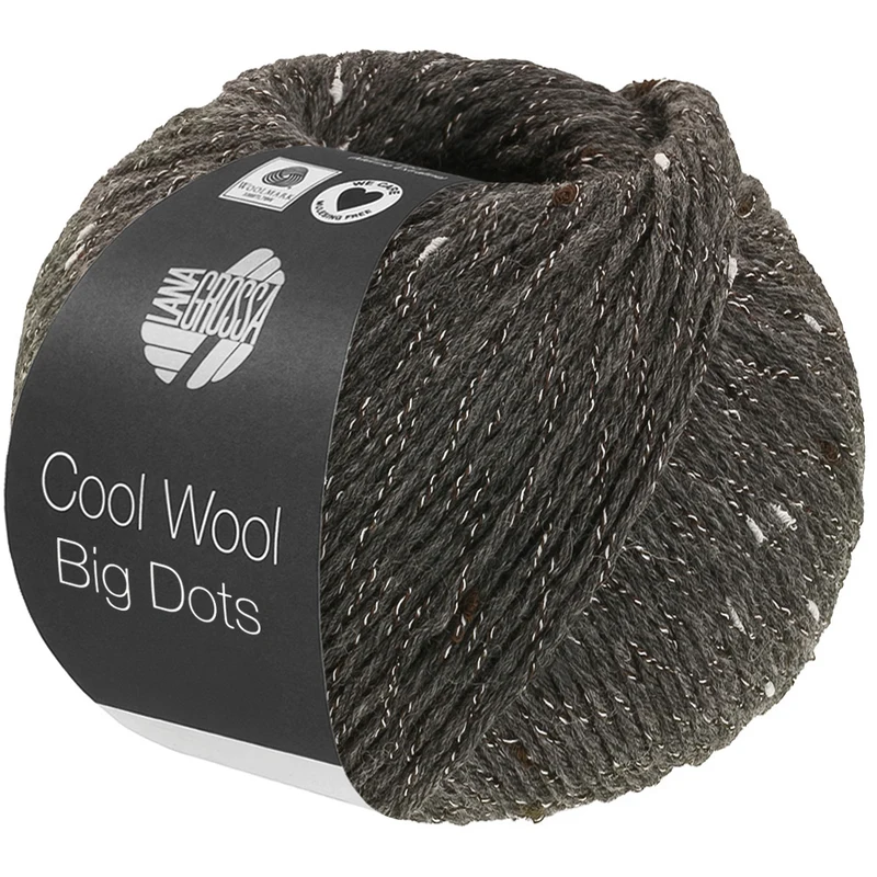 Lana Grossa Cool Wool Big Dots 110 Dark gray