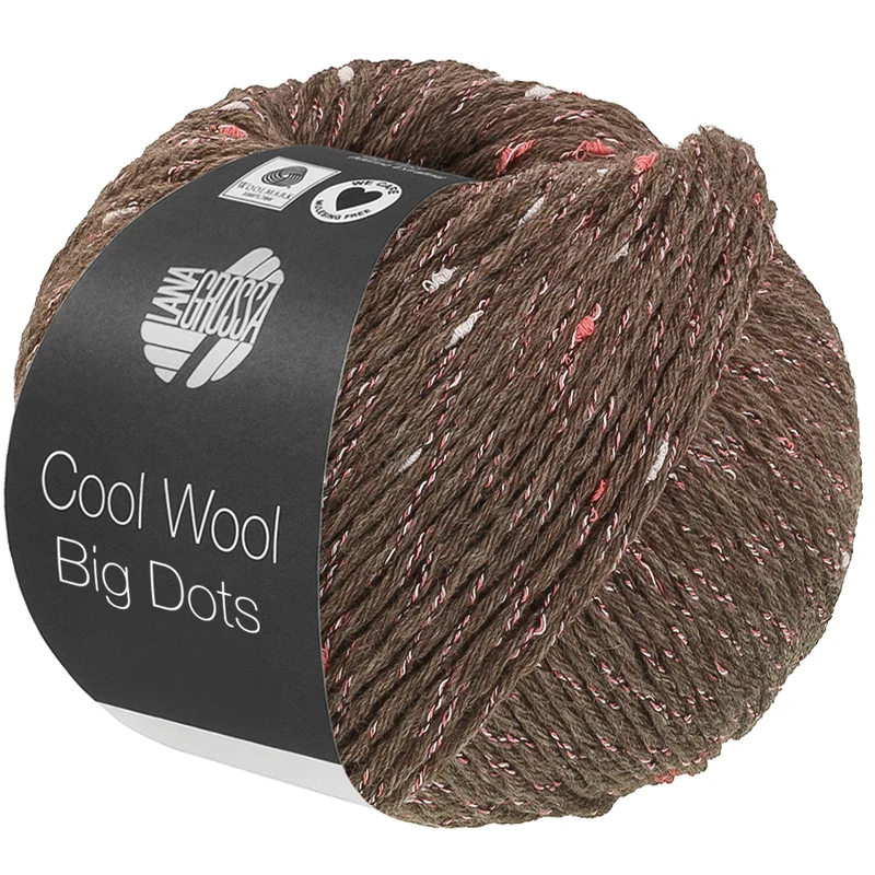 Lana Grossa Cool Wool Big Dots 111 Gray brown