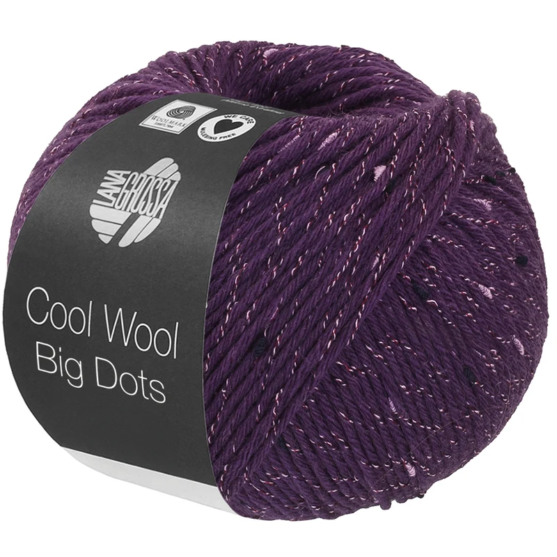 Lana Grossa Cool Wool Big Dots 103 Eggplant