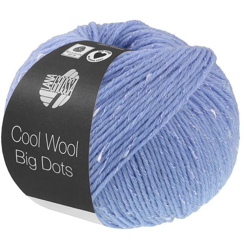 Lana Grossa Cool Wool Big Dots 101 Light blue