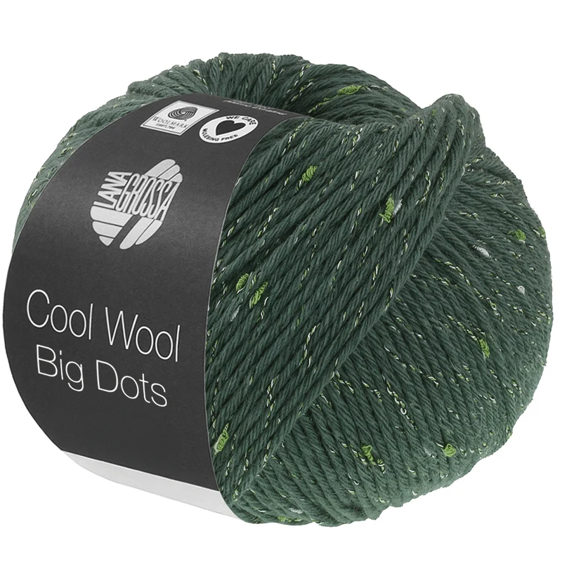 Lana Grossa Cool Wool Big Dots 108 Gray green