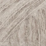 DROPS BRUSHED Alpaca Silk 02 Light gray - Brown shade (Uni colour)