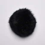 Pompom Rabbit Fur 3.94'' 01 Black