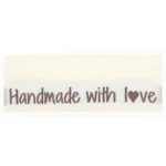 Go Handmade Woven Label, Double-Sided, 50 x 11.5 mm, 10 pcs Handmade with love