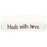 Go Handmade Woven Label, Double-Sided, 50 x 11.5 mm, 10 pcs Made with love