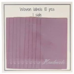 Go Handmade Vævet Label, Handmade, 60 x 32 mm, 10 stk Rosa