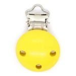 HobbyArts suspender Clip Wood, Round, 1 pcs Yellow