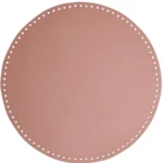 Go Handmade Bag/Basket Base, PU Leather, Round, 35 cm 22409 Rose