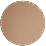 Go Handmade Bag/Basket Base, PU Leather, Round, 35 cm 22412 Apricot