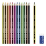 STAEDTLER Noris Club Coloured pencils + Pencil & Eraser, 12 + 2 pcs – Content