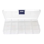 Plastic box with lid Transparent 17.6 x 10 cm, 15 compartments