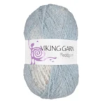 Viking Pleddgarn 722 White/Light Blue