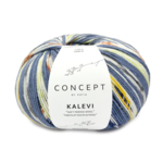 Katia Concept Kalevi Socks 202 Blue-Green-Ochre yellow