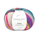 Katia Concept Onni Socks 405 Teal-Fuchsia-Lemon Yellow