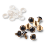 HobbyArts Safety Eyes, Beige, 5 Pairs 16 mm