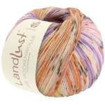 Lana Grossa Landlust Die Sockenwolle 513 Ecru/Pink/Violet/Brown orange/Apricot/Dark grey