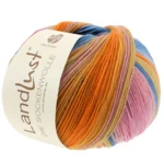 Lana Grossa Landlust Die Sockenwolle 129 Pink/Dusty pink/Heather/Green yellow/Yellow/Orange/Mint/Sea green