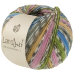 Lana Grossa Landlust Die Sockenwolle 822 Azure blue/Grey green/Yellow/Purple/Spring green/Off-white/Grey