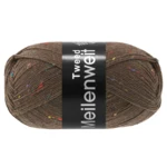 Lana Grossa Meilenweit 100 Tweed 184 Dark brown