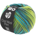 Lana Grossa Cool Wool Print 784 Yellow-green/Turquoise/Grey-green/Petrol