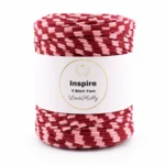 LindeHobby Inspire Print 37 Light pink with burgundy stripes
