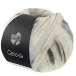 Lana Grossa Cassata 16 Natural white/steel blue/petrol/dark gray