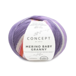 Katia Concept Merino Baby Granny 500 Lilac-rose grey