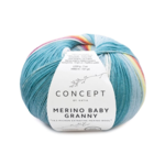 Katia Concept Merino Baby Granny 503 Pastel green-pastel blue-pastel yellow