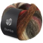 Lana Grossa Bomba 08 Brick-/grey red/grey brown/anthracite/dark grey/olive/grey green