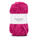 LindeHobby Fuzzy Chenille Silver Lurex 45 Dark fuchsia