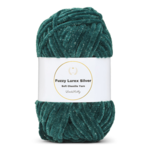 LindeHobby Fuzzy Chenille Silver Lurex 28 Emerald