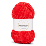LindeHobby Fuzzy Chenille Silver Lurex 11 Blood red