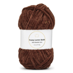 LindeHobby Fuzzy Chenille Gold Lurex 20 Bitter coffee