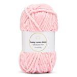 LindeHobby Fuzzy Chenille Gold Lurex 04 Baby pink (light)