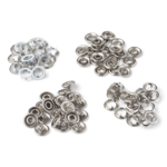 LindeHobby Snap Buttons, 20 pcs, 9.5 mm White