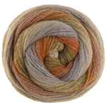 Lana Grossa Gomitolo Gala 4028 Sand/greige/rust/orange/green orange/khaki/reed green/light beige